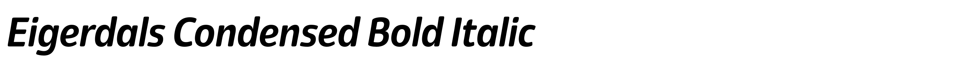 Eigerdals Condensed Bold Italic